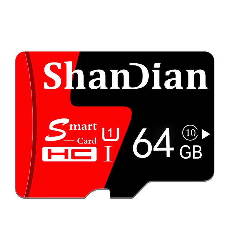 Бренд, зеленый SHANDIAN, TF, 32 ГБ, 16 ГБ, TF карта памяти, класс 10, 4 ГБ, 8 ГБ, смарт, TF карта, высокая скорость, 64 ГБ, TF карта, карта памяти - Емкость: 64 ГБ