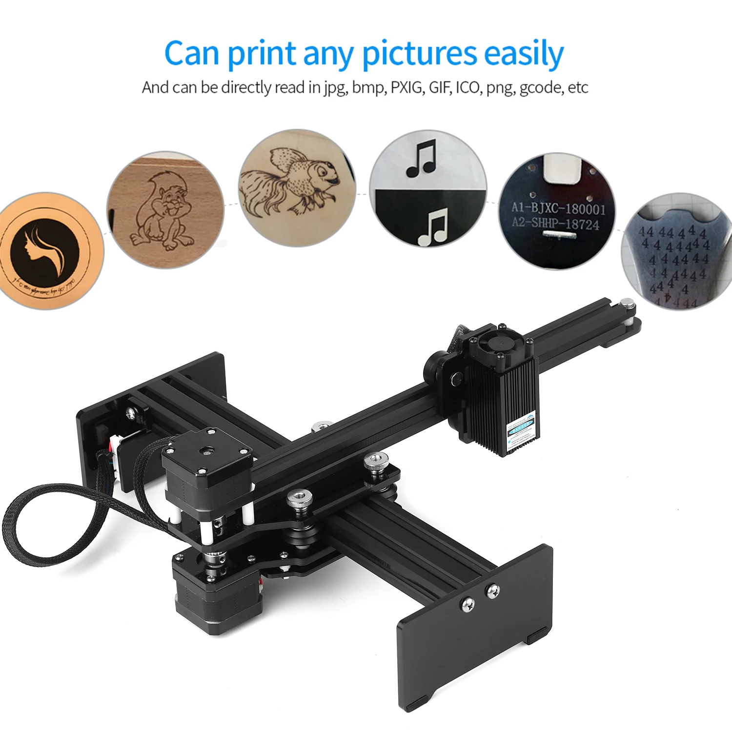 20W CNC Laser Engraver Laser Engraving Machine Mini Desktop Laser Engraver Printer Portable Household DIY Laser Engraving Cutter