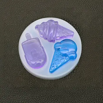 

High Mirror Ice Cream Mold DIY Handmade Crystal Epoxy Gel Silicone Molds Pendant Jewelry Making Accessories Material