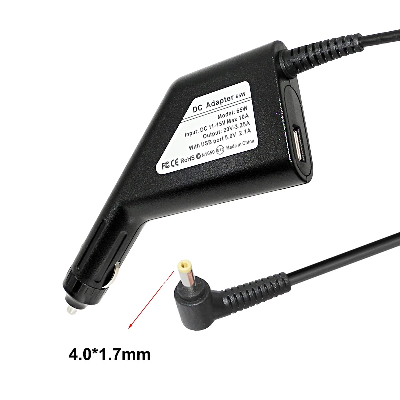 20V 3.25A 65W Car Adapter