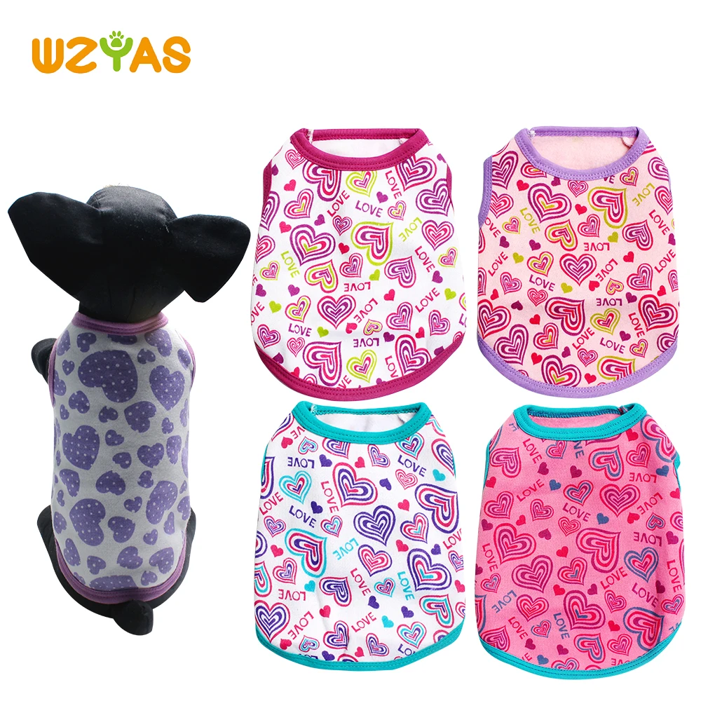

XS-L Chihuahua Costume Fleece Small Dog Clothes Winter Soft Coat Jackets Hearts Printed for Sphynx Maltese Pomeranian Dog Shirt