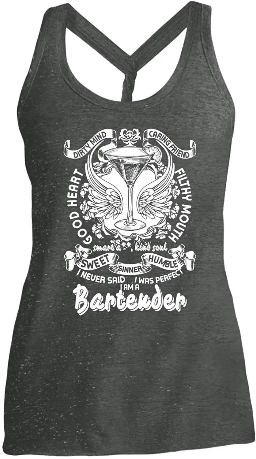 I Am A Bartender Ladies Cosmic Twist Back Tank was Perfect футболка унисекс мужская женская | Мужская