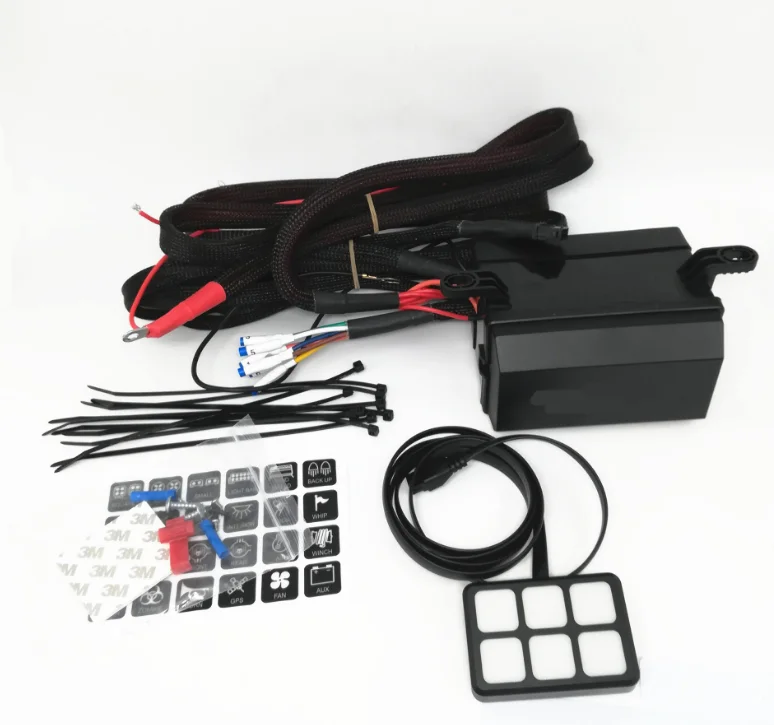 Универсальная панель переключателей на 6 кнопок, Электронная релейная система, блок управления цепью, водонепроницаемый блок предохранителей, жгут проводов