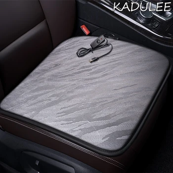 

KADULEE 12V Heated car seat cover for Skoda all models rapid superb yeti kodiaq octavia fabia Winter Pad Cushions car seats
