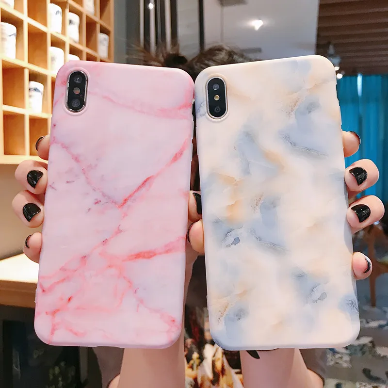 

Soft Glossy TPU Marble phone Case For iphone 6 6S 7 8 Plus Silicone Shell For iphone X XS MAX XR Protective Back Cover Case