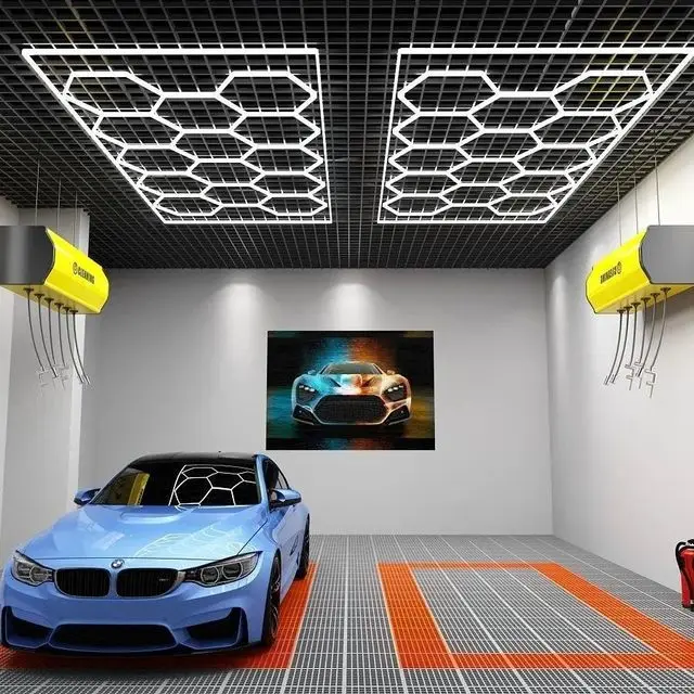 새로운 제품 크리 에이 티브 육각 벌집 어셈블리 LED 워크샵 빛 Dimmable