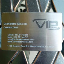 Заказная дешевая металлическая визитная карточка из нержавеющей стали