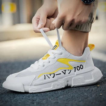 

Fashion Outdoor Mens Color Comfortable Sneakers High Quality Brand Bandage Breathable Shoes Mesh Soft Letters Tennis Mens Shoes