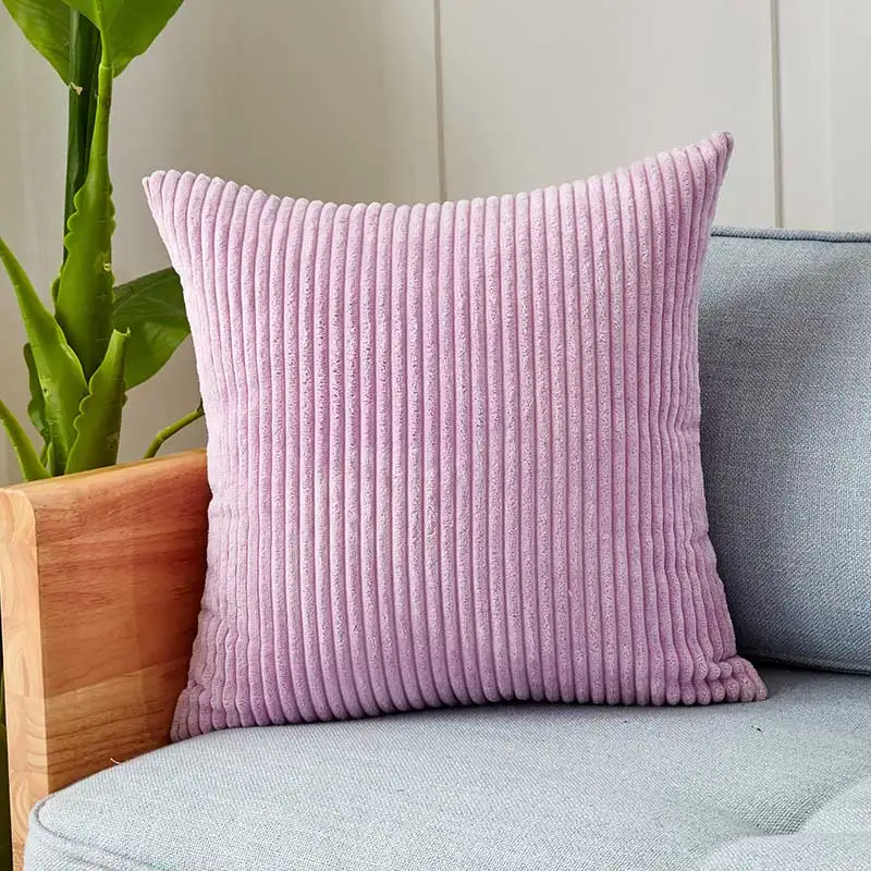 Light purple Нордическая синяя Наволочка 18x18 дюймов Толстая Бархатная подушка для дивана автомобиля декоративные подушки kussenhoes для гостиной - Цвет: Light purple
