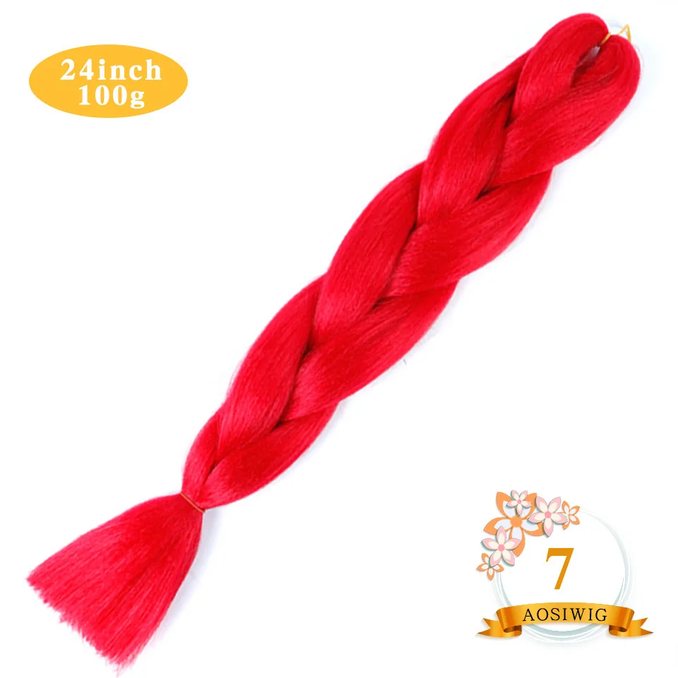 T4/27/30 AOSIWIG 2" Ombre Jumbo синтетические плетеные волосы крючком 100 г/упак. афро оптом розовый синий фиолетовый синтетические волосы - Цвет: T4/27/30