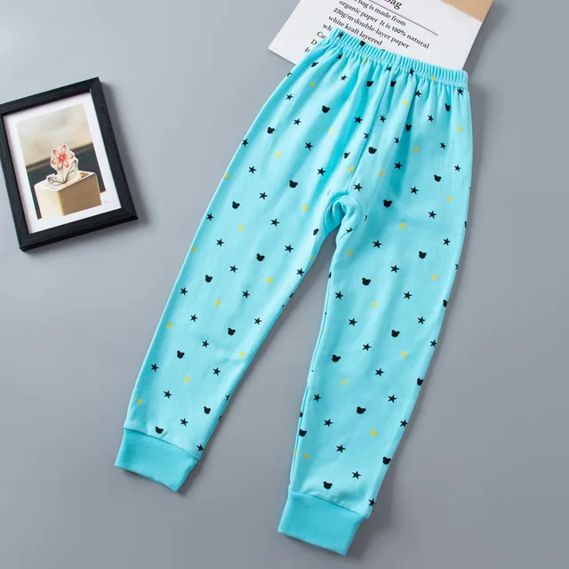Cartoon Children Pants Boys Girls Pure Cotton Trousers Sports Pants 0-10 Years Old Spring Autumn Winter Pure Cotton Casual Pants LanSeXingxing