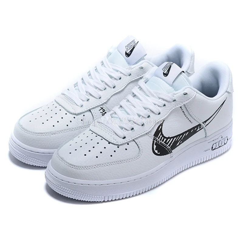 Оригинальный высшего x Nike Air Force 1 Low Стиль босоножки на низком  каблуке, мужская и женская обувь на резиновой подошве; Размеры 36-45  CU9225-100 - купить по выгодной цене | AliExpress
