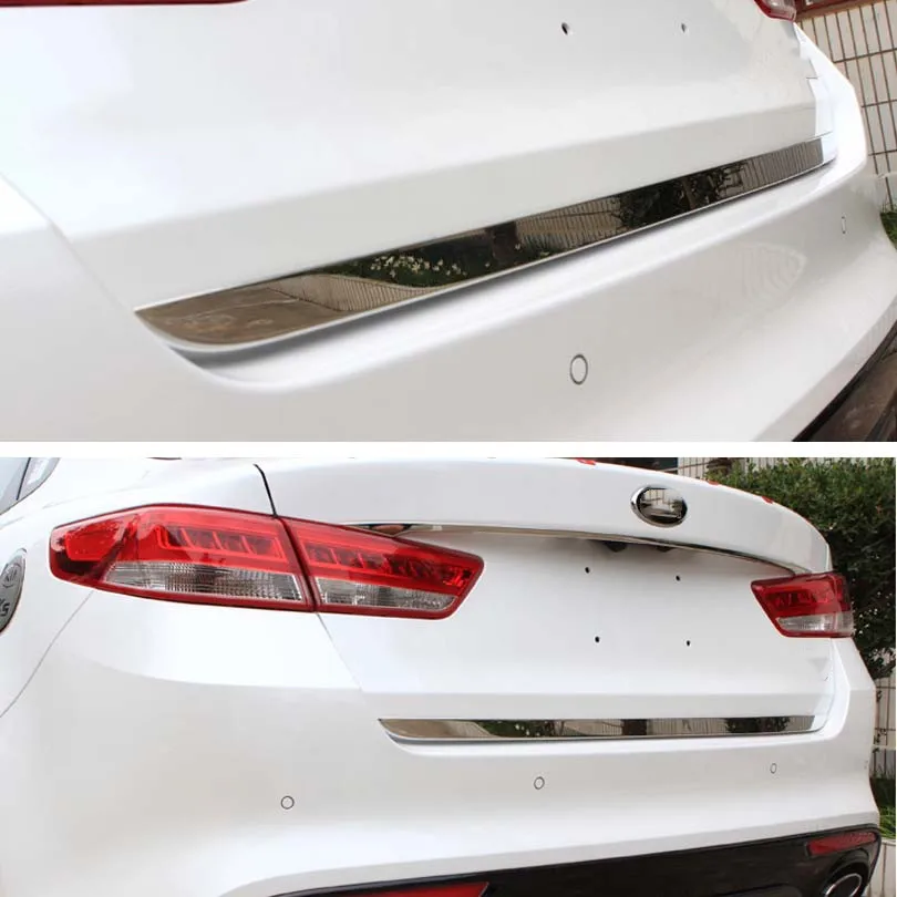 Подходит для KIA K5 Автомобильная задняя дверь багажника декоративная переводная наклейка для стайлинга автомобиля отделка ободок из нержавеющей стали