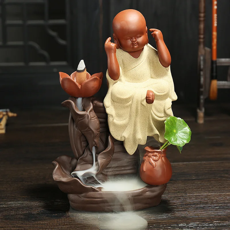 

Encens Decoracion Hogar Sometimes The Little Novice Monk Back Aroma Stove There Are Buddhist Lotus Sweet Furnishing Articles