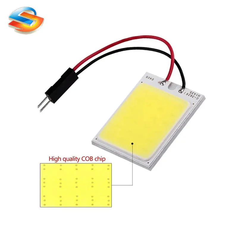 10Pcs Car Interior Bulbs 24 LED COB Super Bright Dome Lights Reading Door Light Panel With T10 C5W Adapter White | Автомобили и