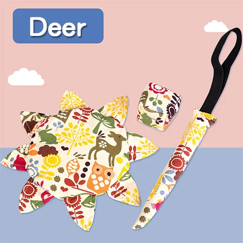 Deer 3 шт. тканевые Мультяшные милые игрушки мягкая ткань летающий диск песочники Хвост сумка для занятий спортом на открытом воздухе игрушки веселые игры безопасные игрушки ручной работы RZ1113 - Цвет: Deer