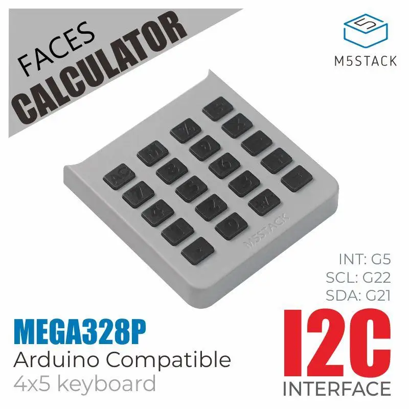 M5Stack Official M5 FACES Calculator Panel Full-Featured Keyboard with MEGA328 Processor I2C ESP32 Development Extension Board afbeelding