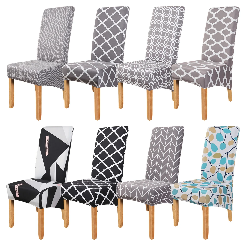 

Elastic Dining Chair Cover Stretch Slipcovers Protector Anti-Dust Home Furniture Decor 1/2/4/6PCS Dining Seat Cover