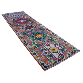 

103x322 Cm Multicolor Handmade Boho Runner Rugs-3x11 Ft