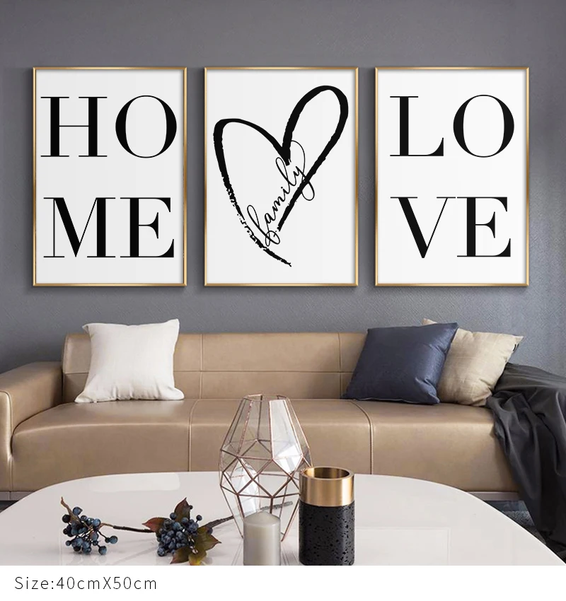 Affiche cocooning amour HOME FAMILY LOVE