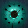 Coffee Hand Coffee Beans Wall Clock with LED Backlight Modern Design Cafe Coffee Mug Reloj De Pared Kitchen Acrylic Wall Watch 2