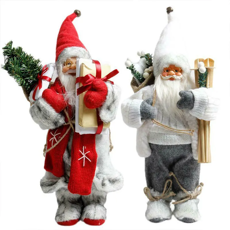 

Christmas Ornaments Santa Claus Plush Toy Doll Hanging Decor Xmas Gift 30cm PAK55