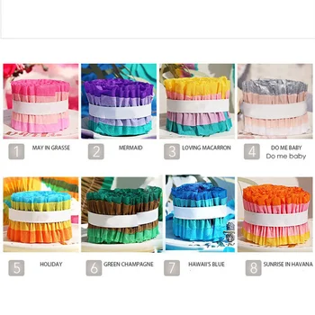 

3m/roll Crepe Paper Streamers DIY Paper Garland Photography Backdrops For Party Venue Decoration 6 rolls
