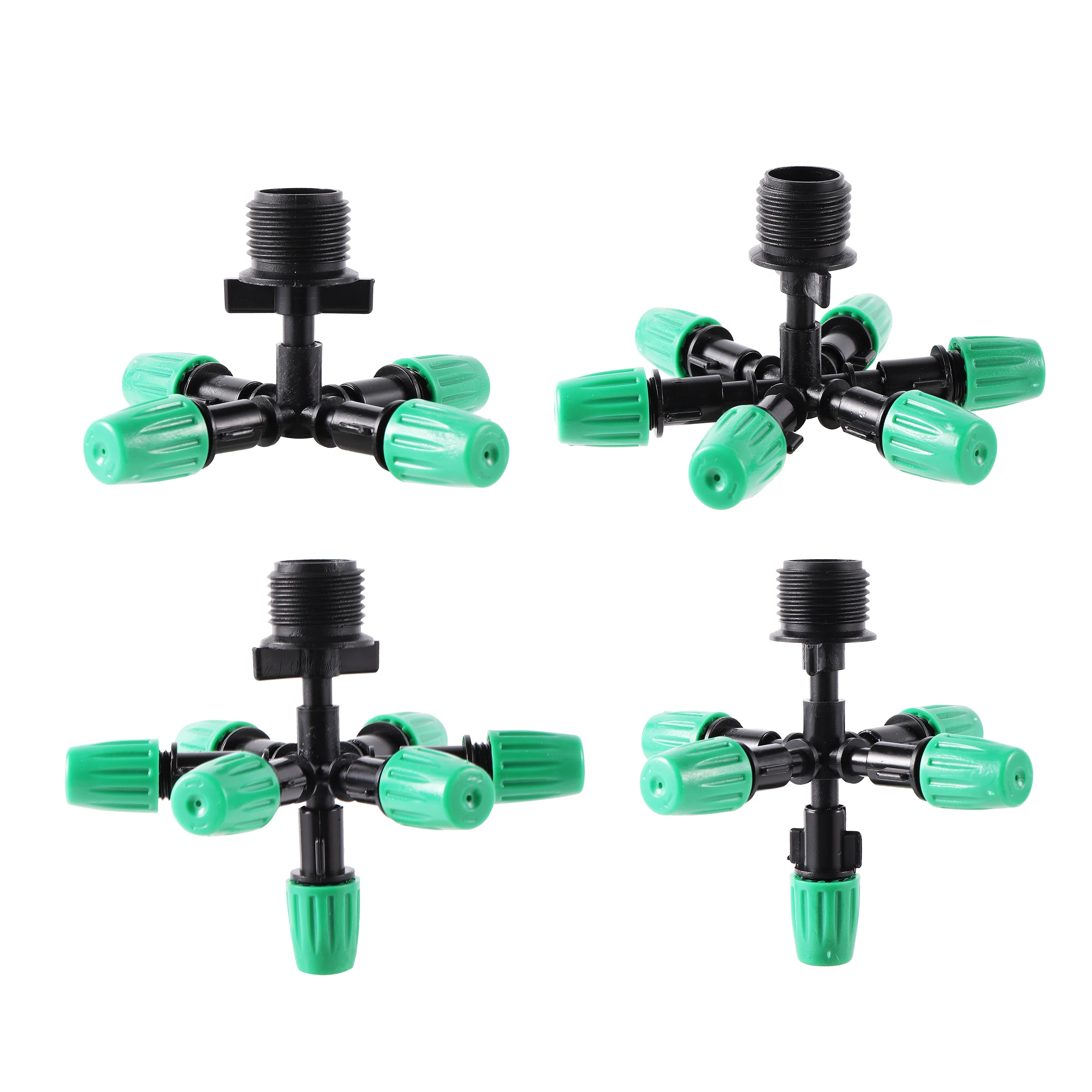 Misting Atomizing Sprayer Garden Irrigation Misting System Watering Supplies 4/5/6/7Way Fogger Nozzle with 1/2" Thread Connector