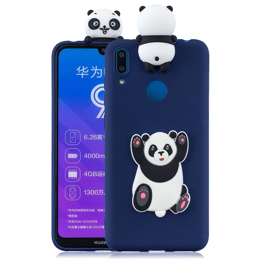 Etui huawei Y6 Y7 Prime чехол Крышка Y5 Y7 Y9 симпатичный типа сделай себе сам 3D собаки в форме единорога панда силиконовый чехол для принципиально huawei Y6 Y7 Y9 чехол - Цвет: 6