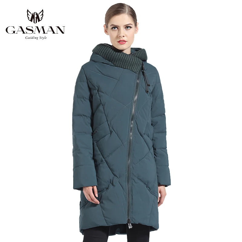 GASMAN 2019 Длинная Теплая Женская Куртка с Капюшоном Одежда для женщин Модный