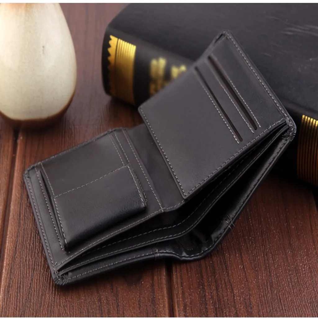 Maison fabre Повседневное маленький кошелек для Для мужчин из искусственной кожи мужской бумажник короткая мини-кошелек с держатель для карт карманные кошельки#725