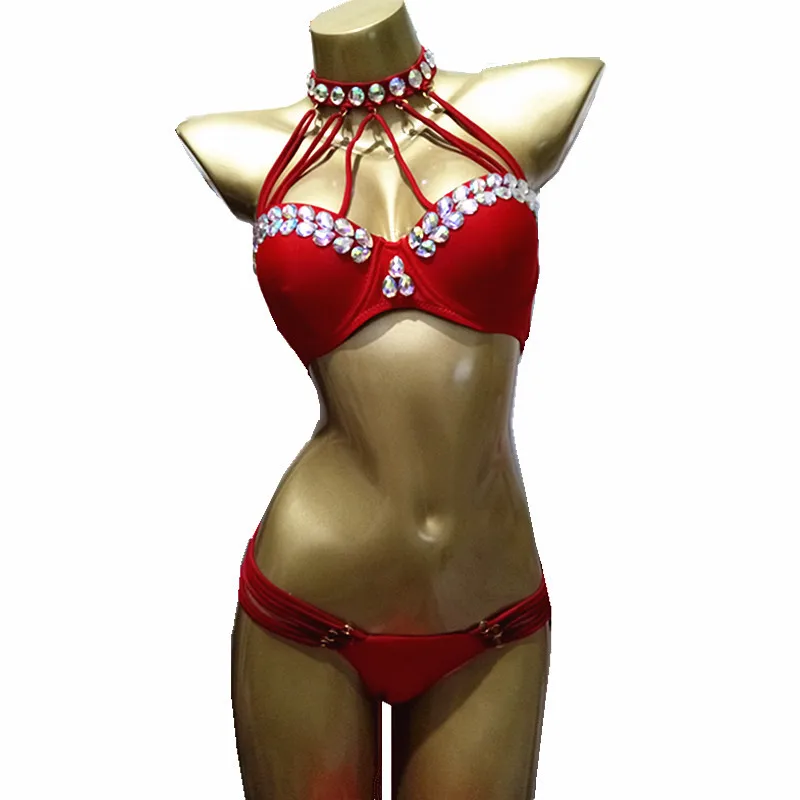 conjunto-de-bikini-rojo-de-dos-piezas-para-mujer-banador-sexy-con-cuello-halter-y-cuentas-traje-de-bano-liso-calado-para-playa-de-verano-2021