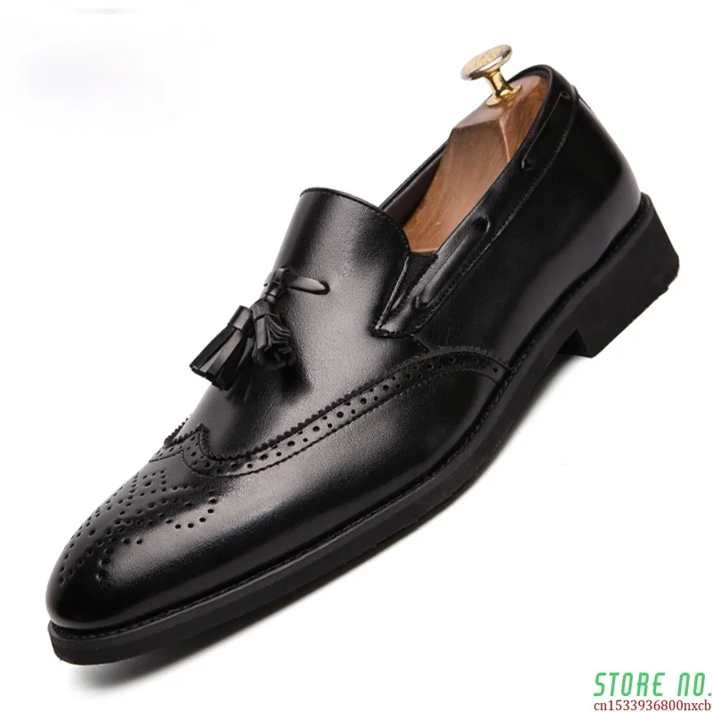USA outlet shop Big Size 38 48 Men Brogue British Oxford Dress Shoes Male  Gentleman PU Leather Footwear Zapatos Hombre Flats Tassel Men  Loafers|Formal Shoes| factory outlet shop -www.conadisperu.gob.pe