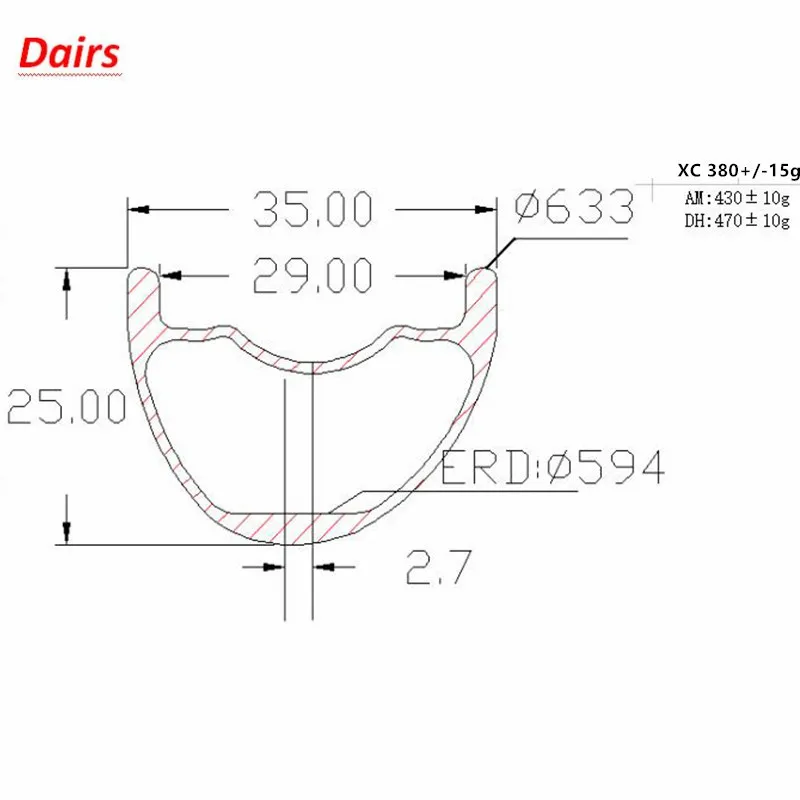 29寸 35mm偏心 25高
