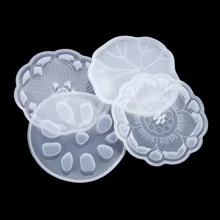 

1 Pcs Coaster Silicone Mold Flowers Tray Cup Mat Epoxy Resin Casting Mould for DIY Resin Crafts Home Decoration Making Tools