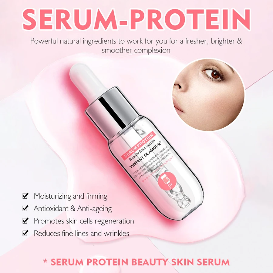 VIBRANT GLAMOUR Facial Essence100 authentic Moisturizing Anti Wrinkle Face Serum Whitening Anti allergy Deep Hydration SkinCare 5