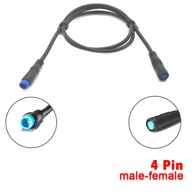 Brand HUDAMZKY Ebike Cable Extension Julet Female Male 2 3 4 5 6 pin Ebike Extension Connector Waterproof Plug for Electric Bicycle Display Throttle PAS Ebike Parts Extend Cable