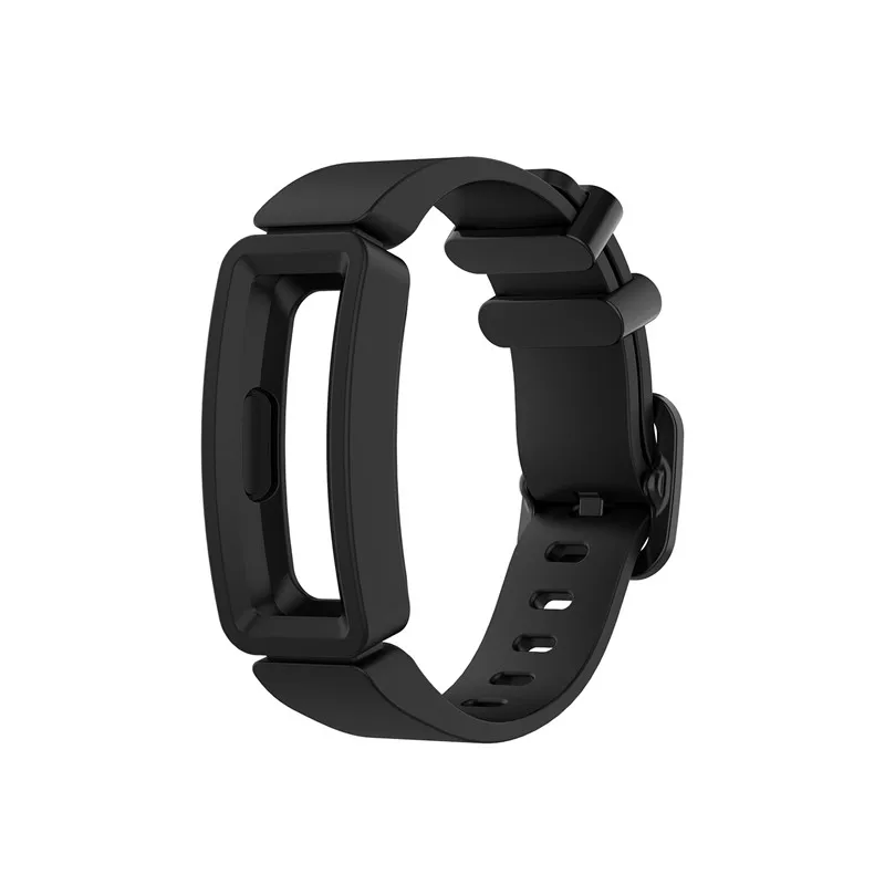 Замена классический силиконовый ремешок Браслет для Fitbit ace 2 Дети часы ремешок для inspire/inspire огнеупорные часы - Цвет: Black
