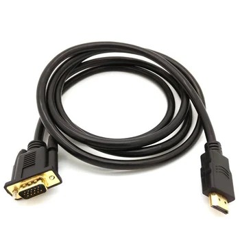 

1.8m HDMI Male to VGA HD-15 15Pin Male Adapter Cable Cord for DVD HDTV TV Box Monitors JR Deals