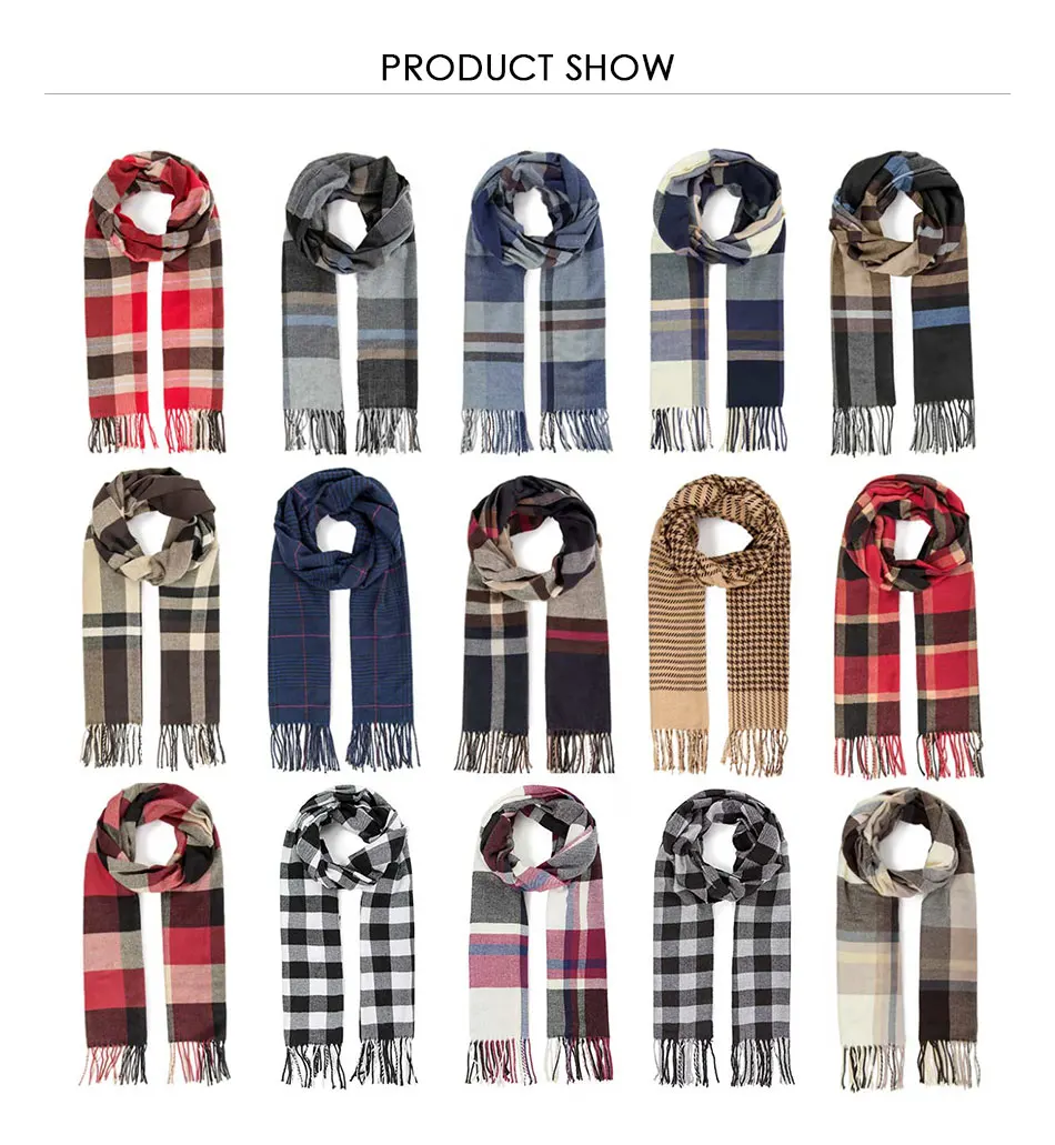 YEABIU Модный зимний женский шарф, клетчатый теплый шарф для женщин, шерстяные шарфы, шарфы на каждый день, кашемировая Женская шаль, одеяло