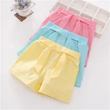 Футболки для девочек ясельного возраста, детская одежда Летние повседневные шорты с оборками детская одежда универсальные шорты Одежда для девочек AA3866