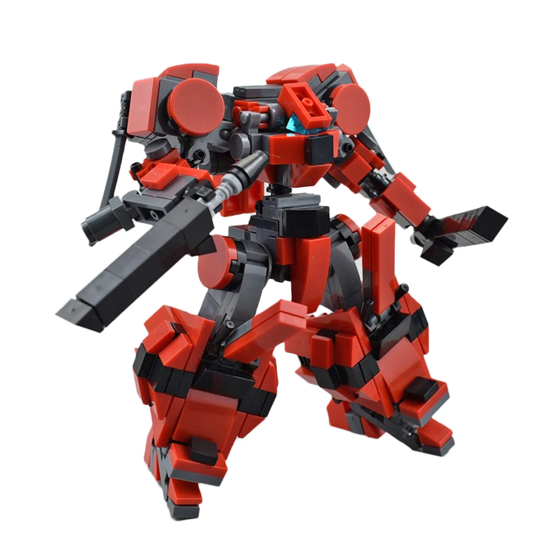 

New Hot 340Pcs Moc City Guard Unmanned Mecha Model Assembly Small Particle Building Blocks Educational Toy Set - Red