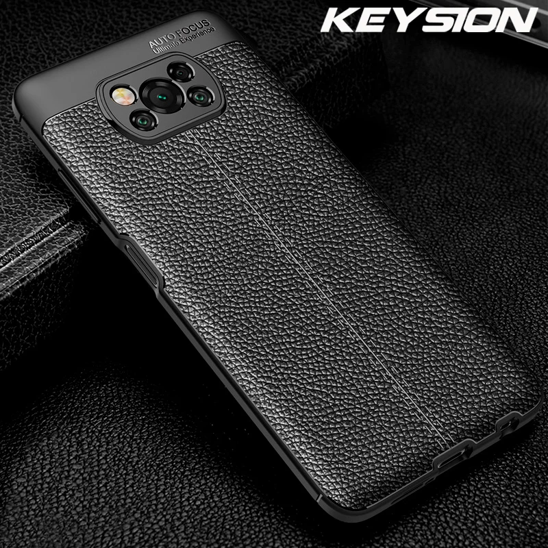 Противоударный чехол KEYSION для Xiaomi POCO X3 NFC F2 Pro F3 Мягкая силиконовая задняя крышка