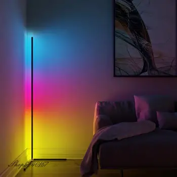 

Colourful RGB Floor Light Led Dimming Corner Lamp Stand for Living Room Bedroom Lamps Home Decor Floor Lamp Modern Standing Lamp