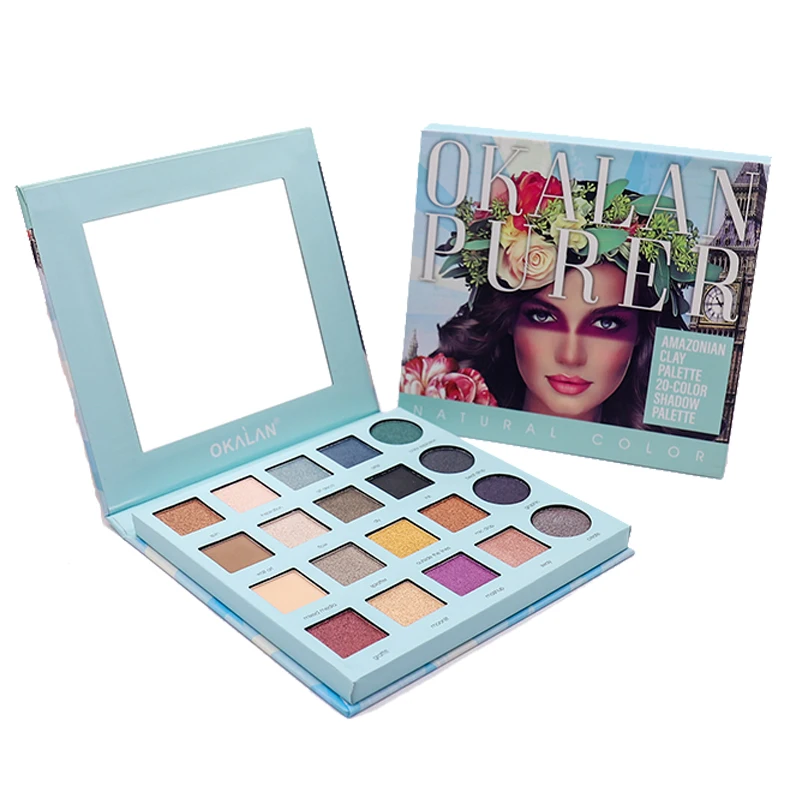 

20 Color Branded High quality Mini Book style Package Eye Shadow Palette Bundle Pressed Pigment Palette for Makeup