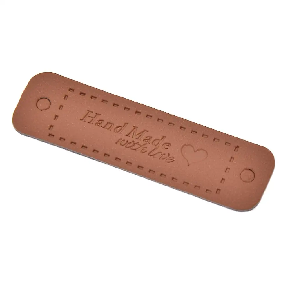 12 шт./лот кожаные этикетки для одежды ручной работы подарочных сумок чемоданов