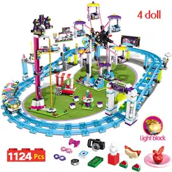 Кирпичи Совместимость друзья развлечений Кубики "парк" ролик подставка с рисунком модель игрушки хобби, детская одежда для девочек