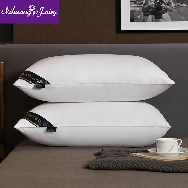 

Hot five-star hotel pillow core for adult students, single and double pillow core, neck protector and sleep pillows for bedroom