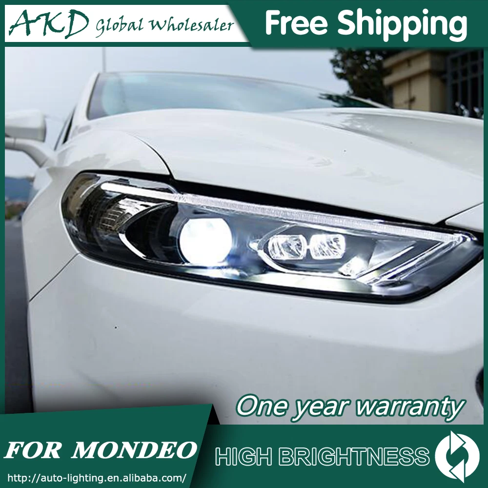 

Headlights For Car Ford Fusion Mondeo 2013-2017 DRL Daytime Running Lights Head Lamp LED Bi Xenon Bulb Fog Lights Car Accessory