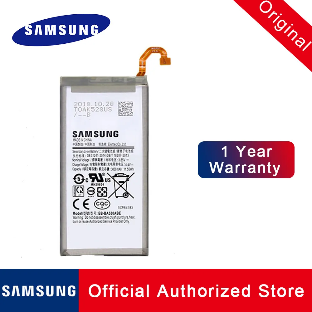 Оригинальный аккумулятор Samsung для Galaxy A8 2018 A530 A530F на 3000 мА/ч телефона Аккумулятор